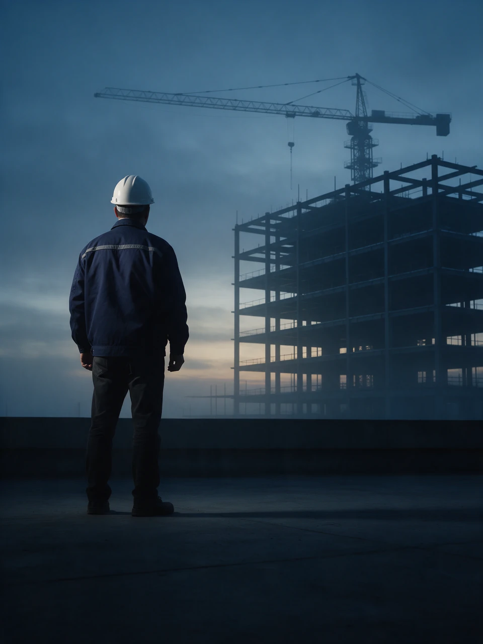 Construction business owner on a job site