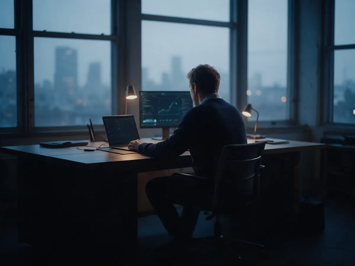 Digital entrepreneur working in a modern loft