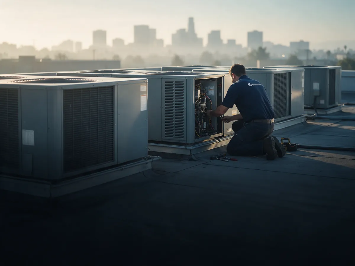 HVAC and trades business owner at work